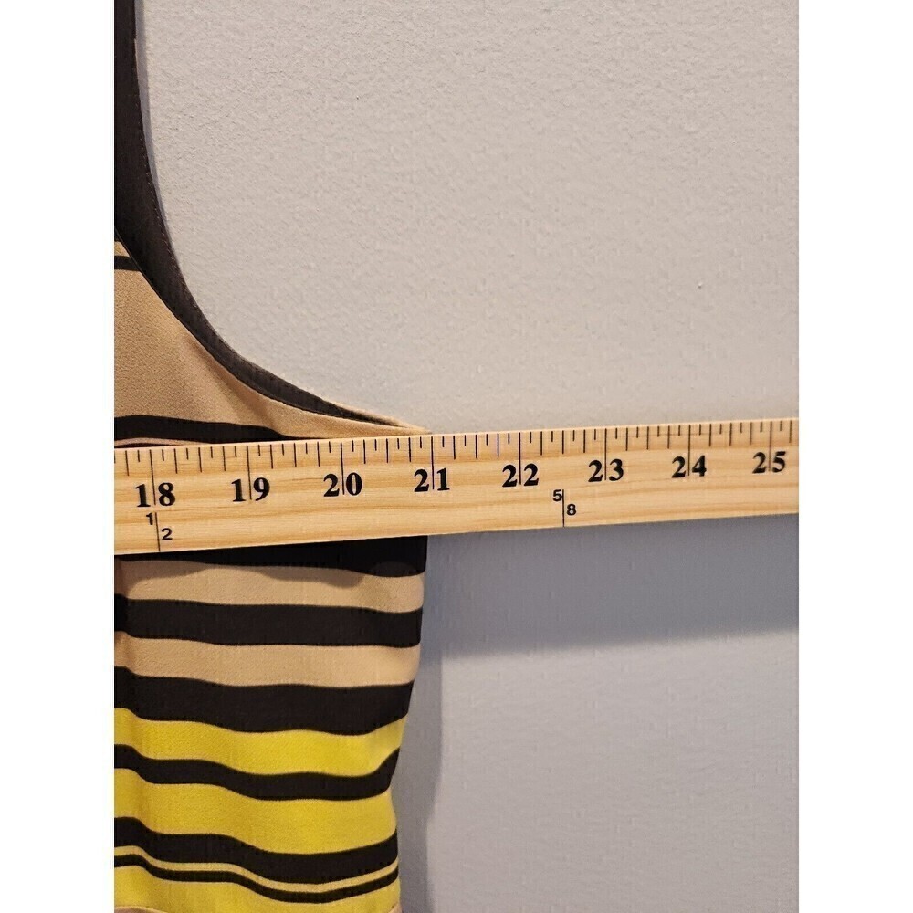Eloquii Striped Sheath Dress Sleeveless, neutral colors, plus size, Knee Length - Picture 5 of 6